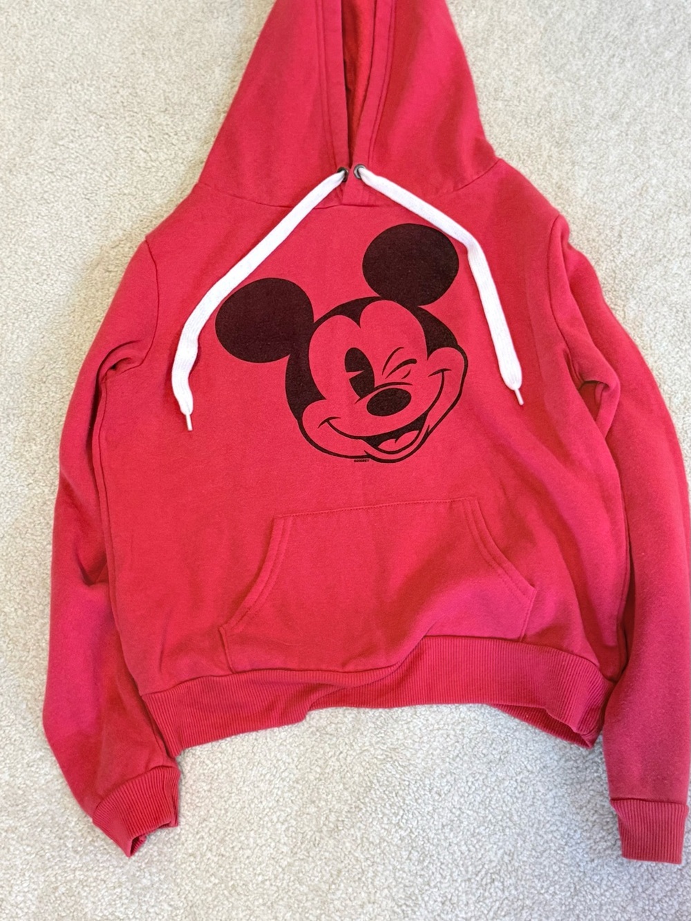 Disney Red Mickey Mouse Pullover Hoodie